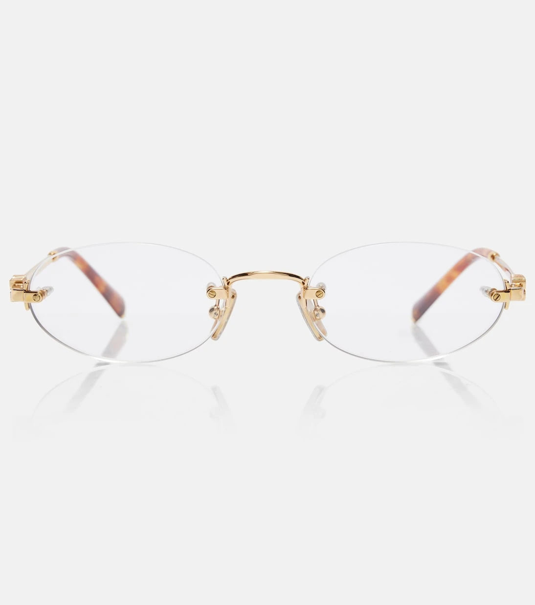 Miu Miu - Oval logo glasses