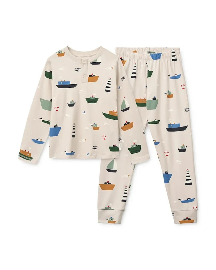 Liewood Wilhelm Desenli Çocuk Pijama Takımı