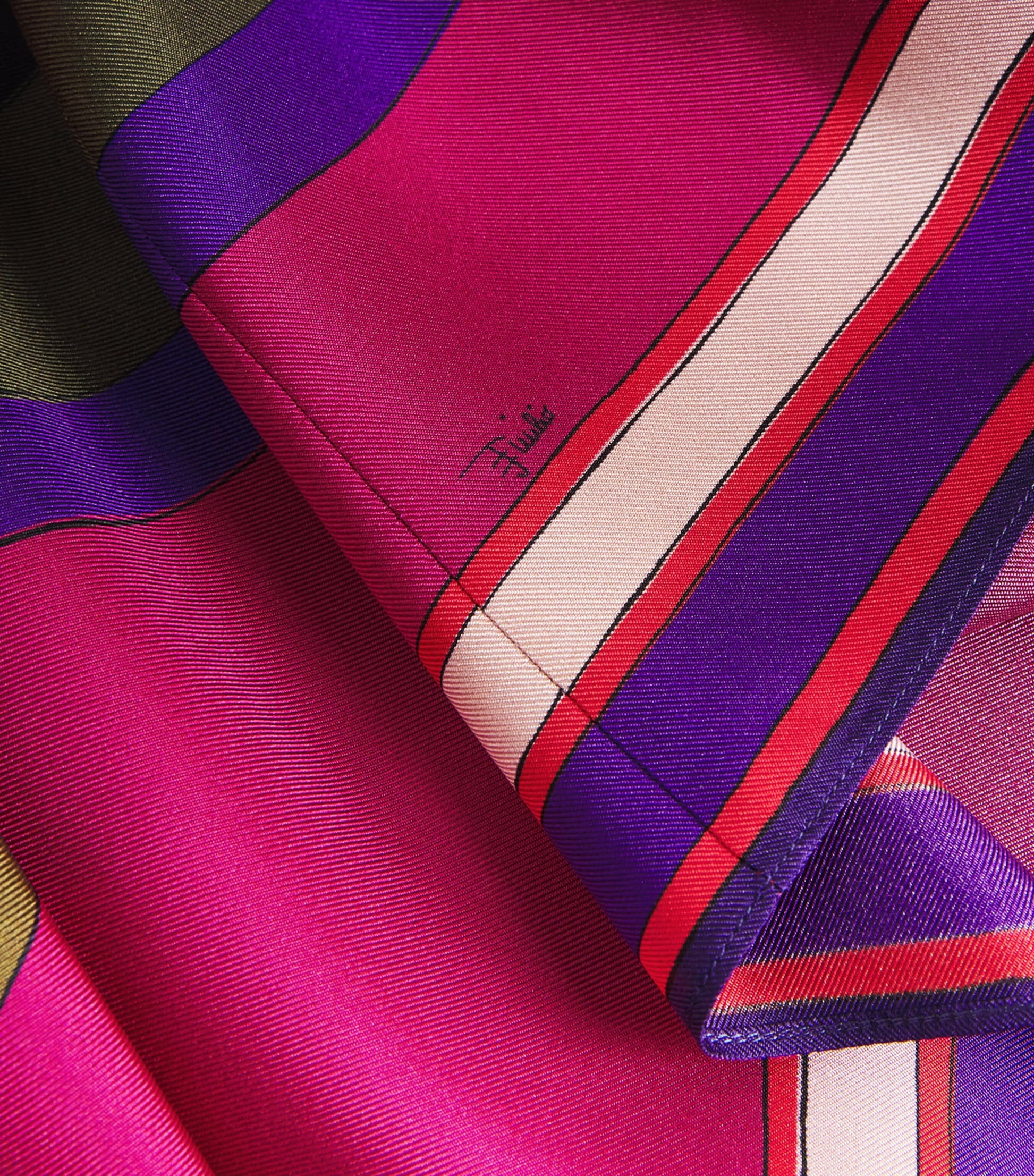 Multi Silk Hawaii Midi Skirt