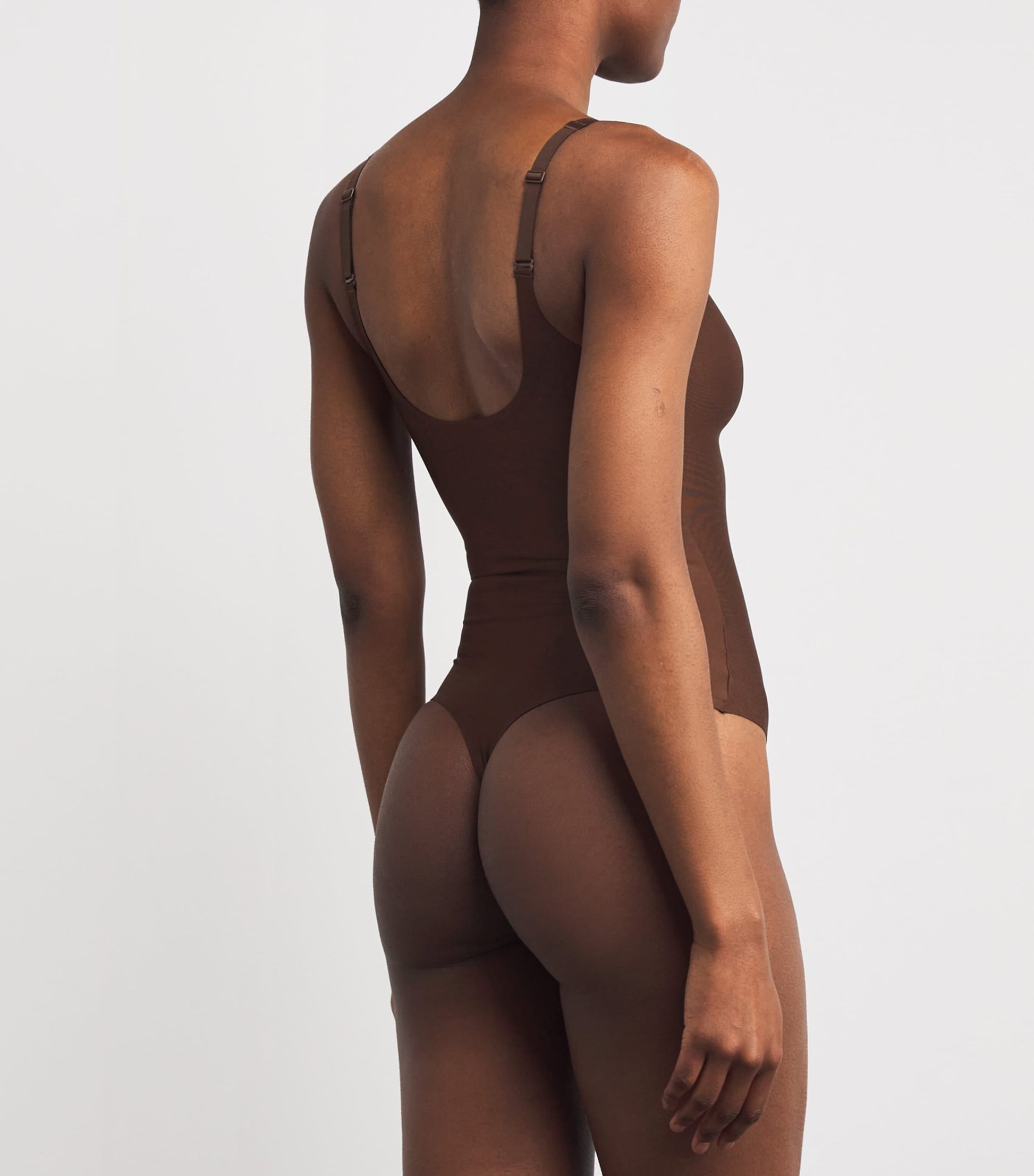 Black Plunge Thong Bodysuit