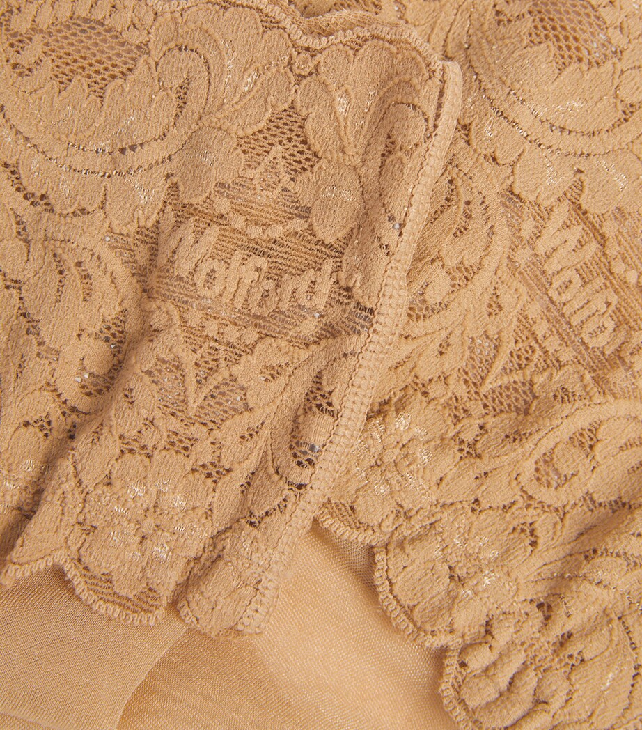 Wolford Beige Satin Touch 20 Stay Up Thigh Highs