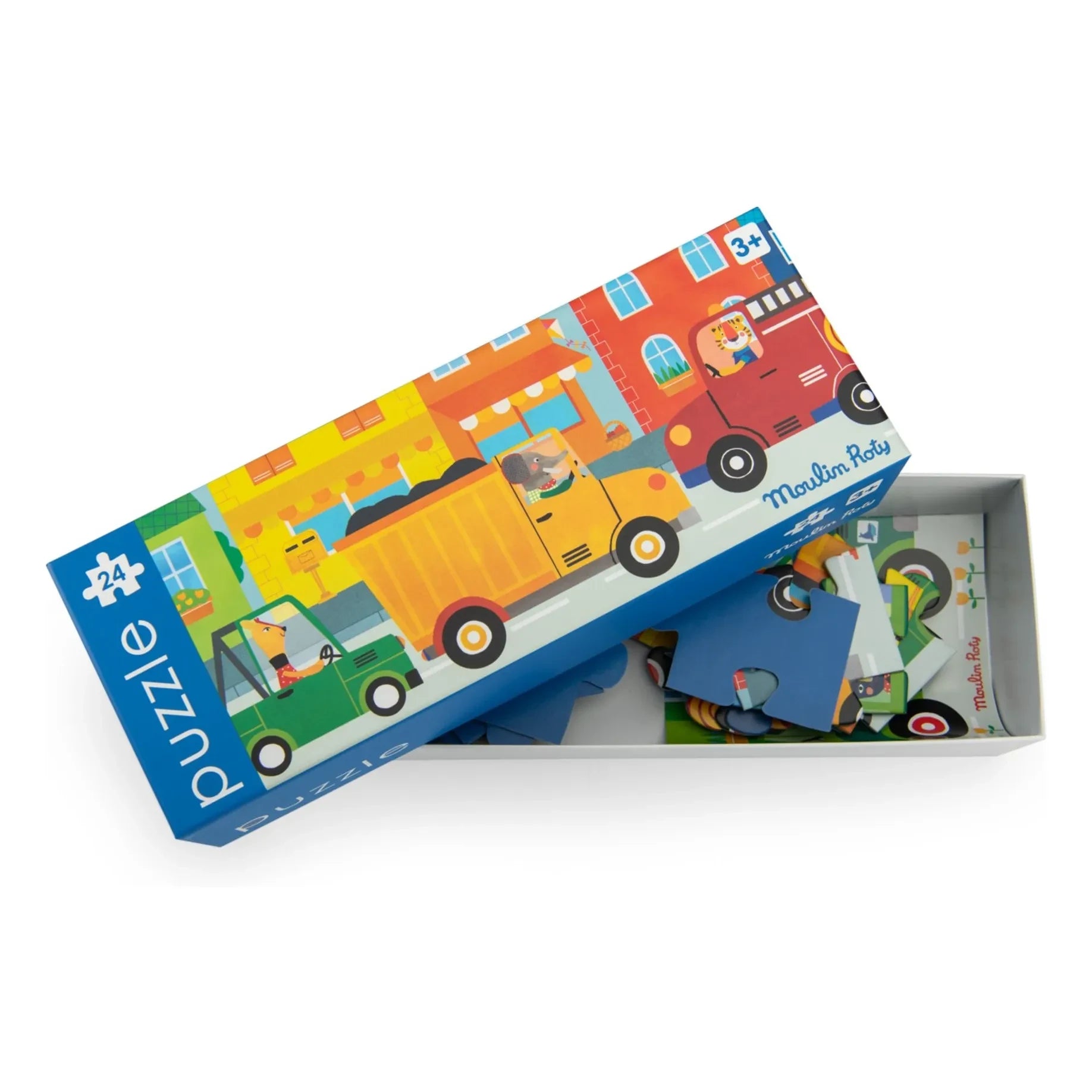 Moulin Roty - Vehicle Puzzle - 24 pieces