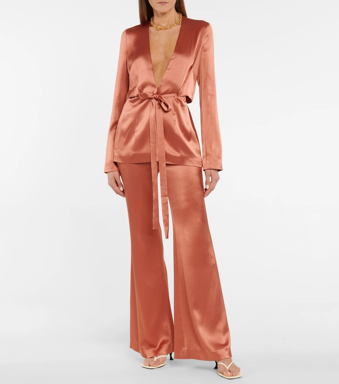 Galvan - Slashed satin jacket