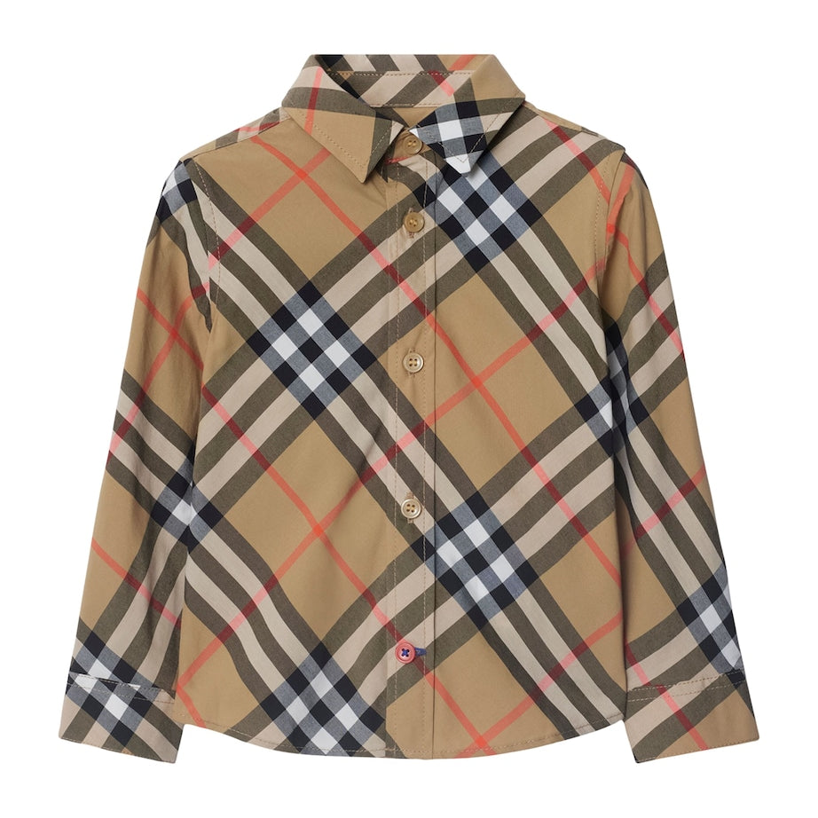 Burberry Kids Cotton Burberry Check Long-Sleeve Shirt (6-24 Months)