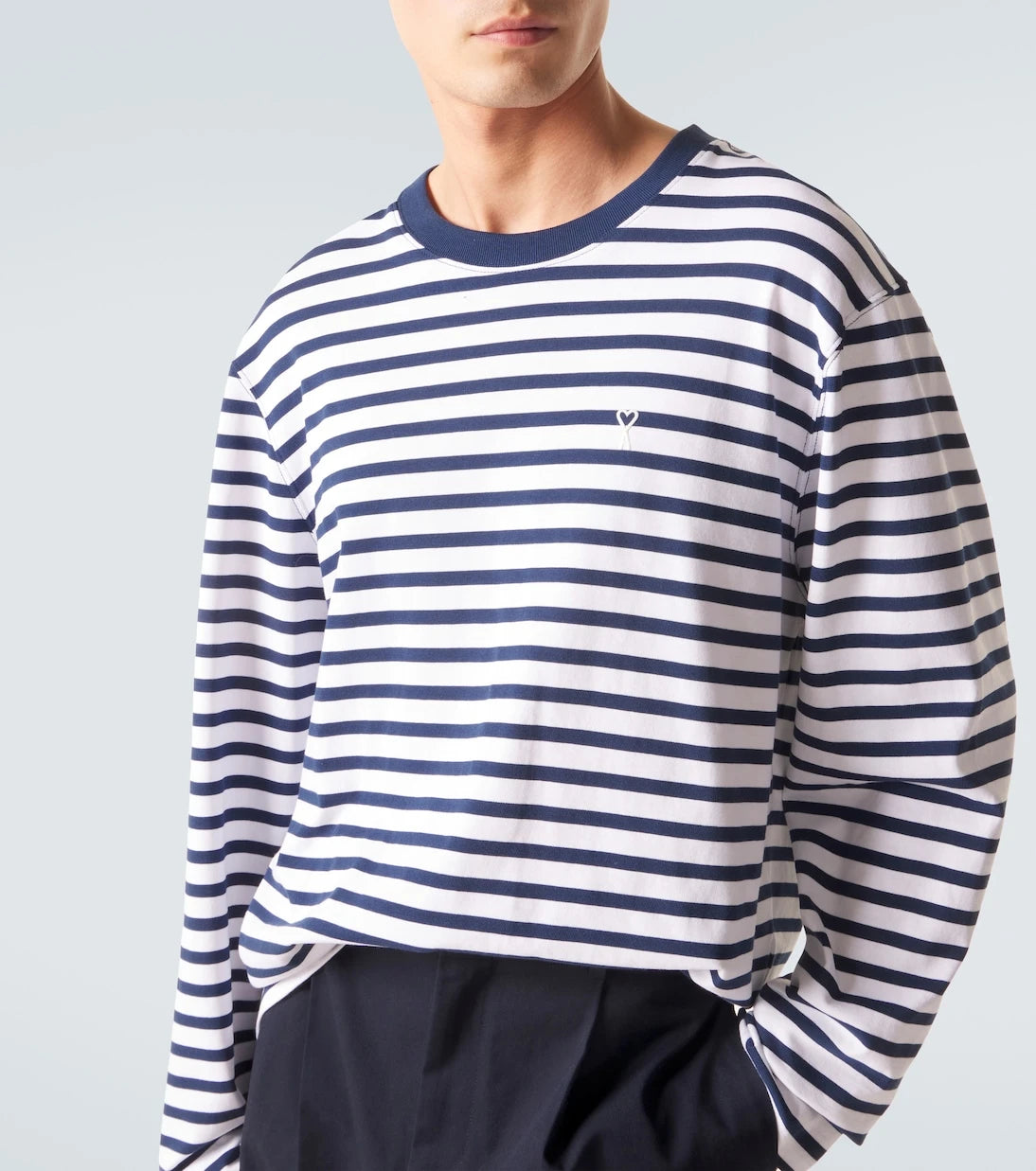 Ami Paris - Striped cotton jersey T-shirt