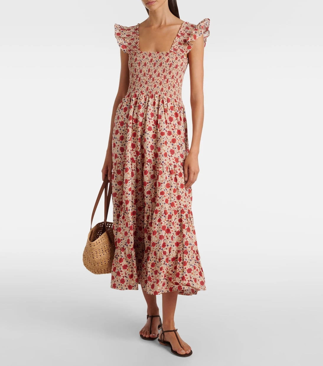 Rixo - Kendall floral cotton voile midi dress