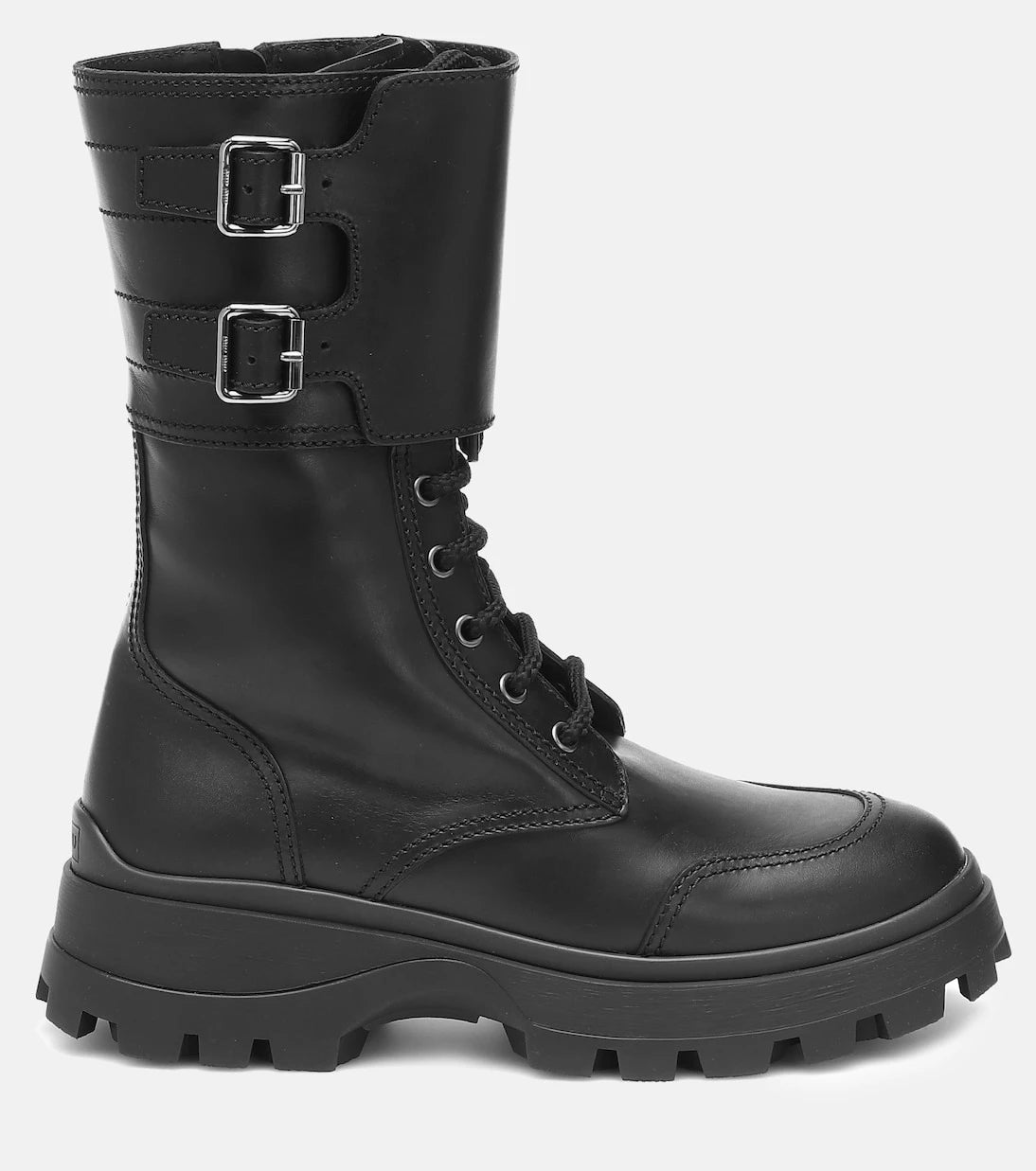 Miu Miu - Leather combat boots