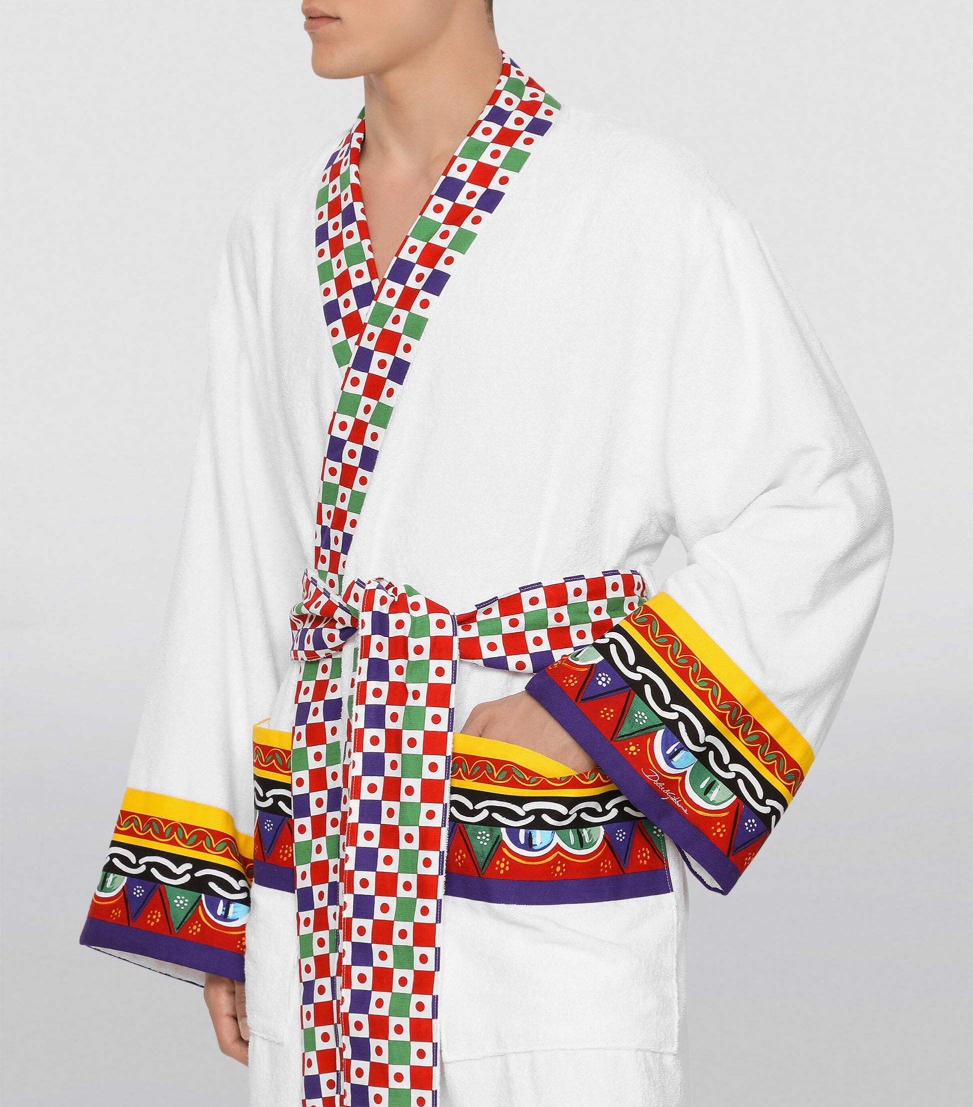 Dolce & Gabbana Casa Cotton-Terry Carretto Bathrobe