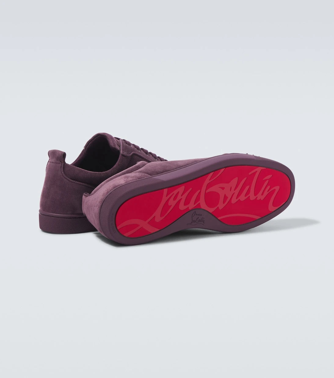Christian Louboutin - Louis Junior Spikes suede sneakers