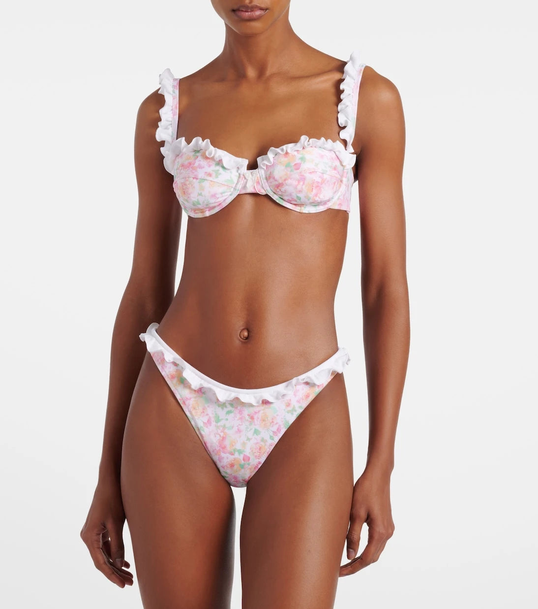 Bananhot - Jena floral ruffled bikini top
