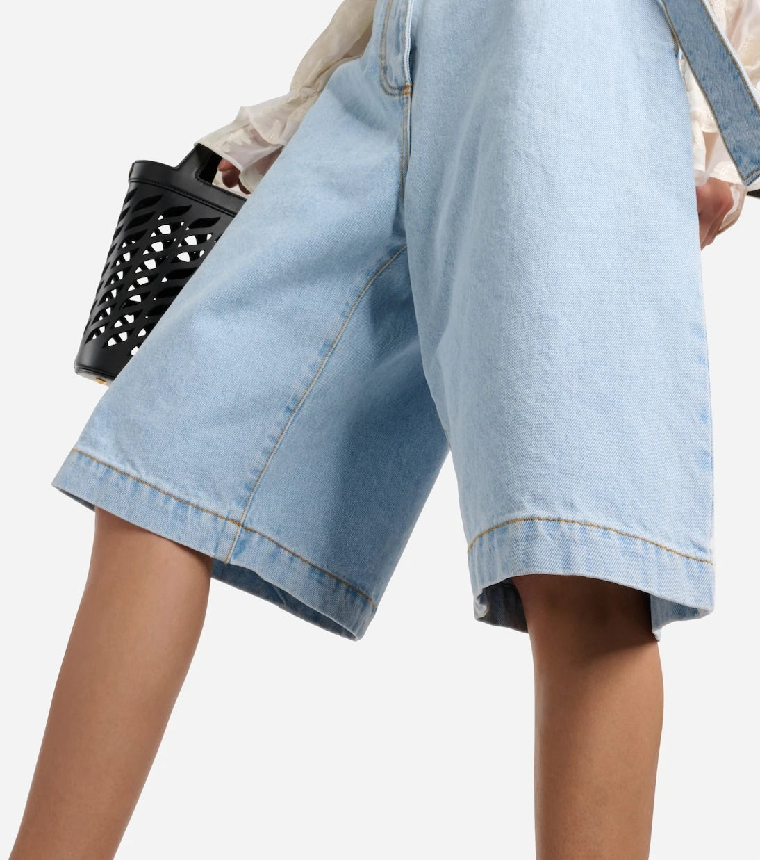 Etro - Embroidered denim shorts