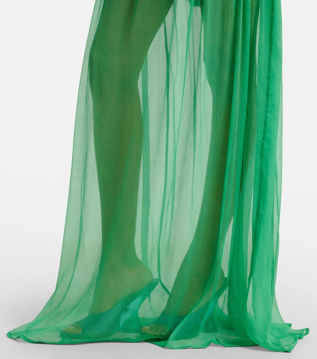 Dries Van Noten - Ruffled silk muslin maxi skirt