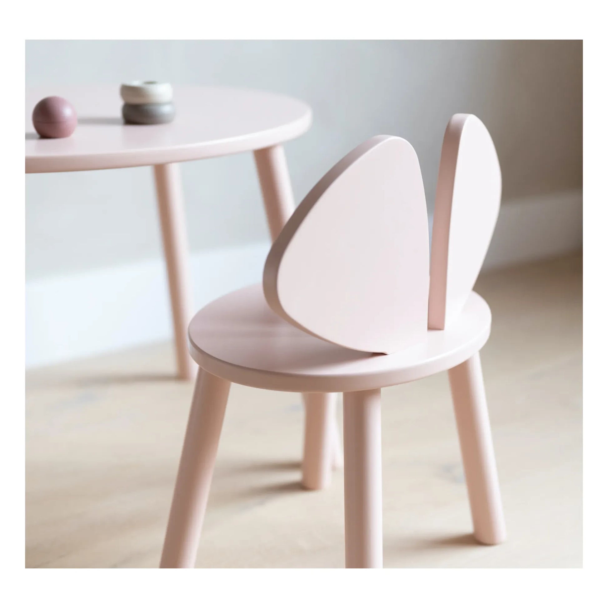 Nofred - Birch Mouse Table and Chair | Blush