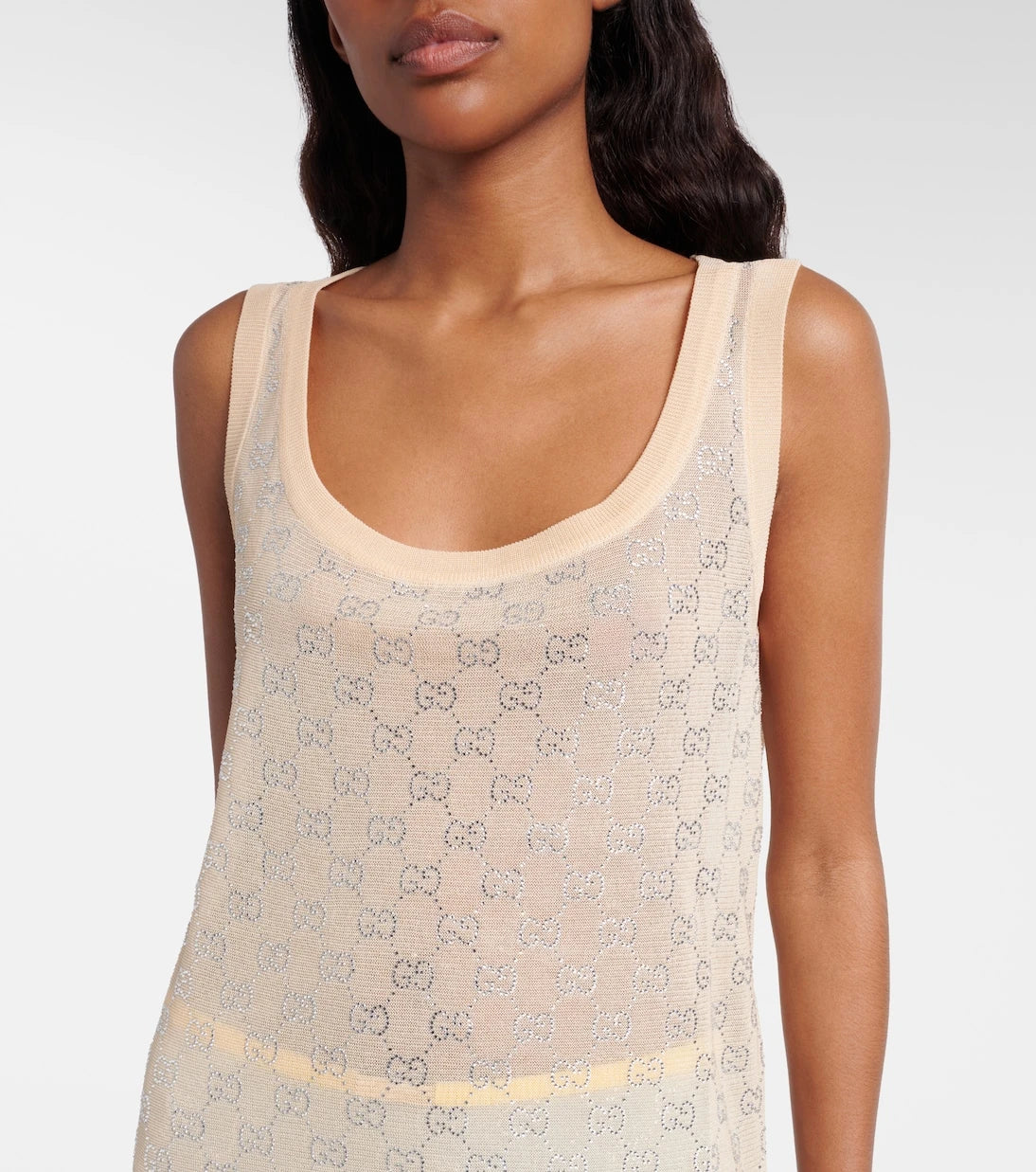 Gucci - GG Crystal silk tank top
