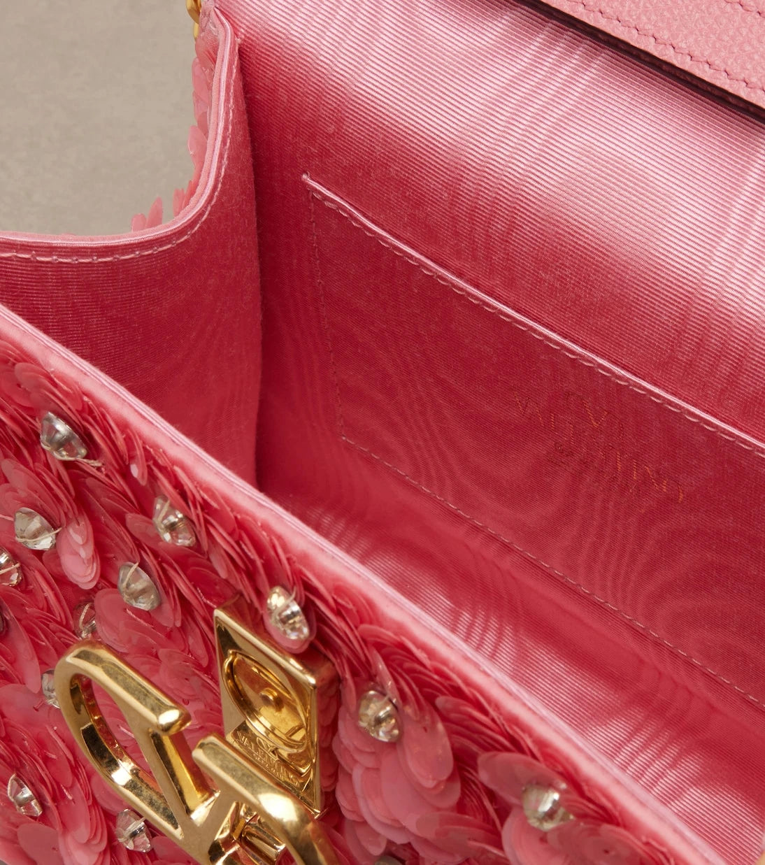 Valentino Garavani - VSling Mini sequined top-handle bag