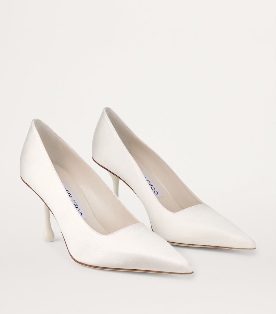 Ivory Ixia 80 Satin Pumps
