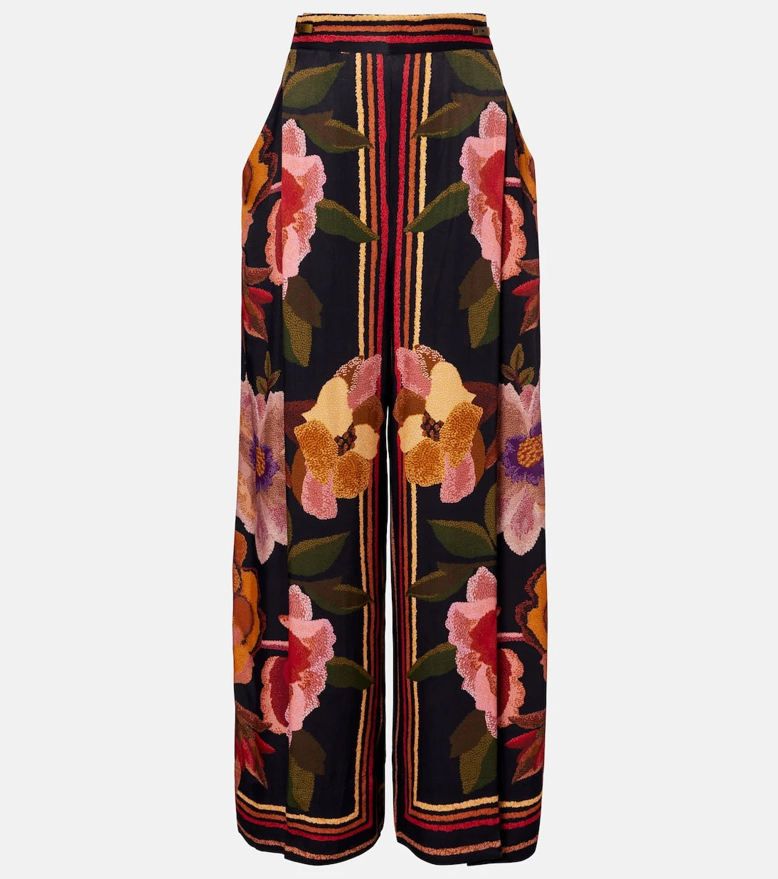 Farm Rio - Floral high-rise wide-leg pants