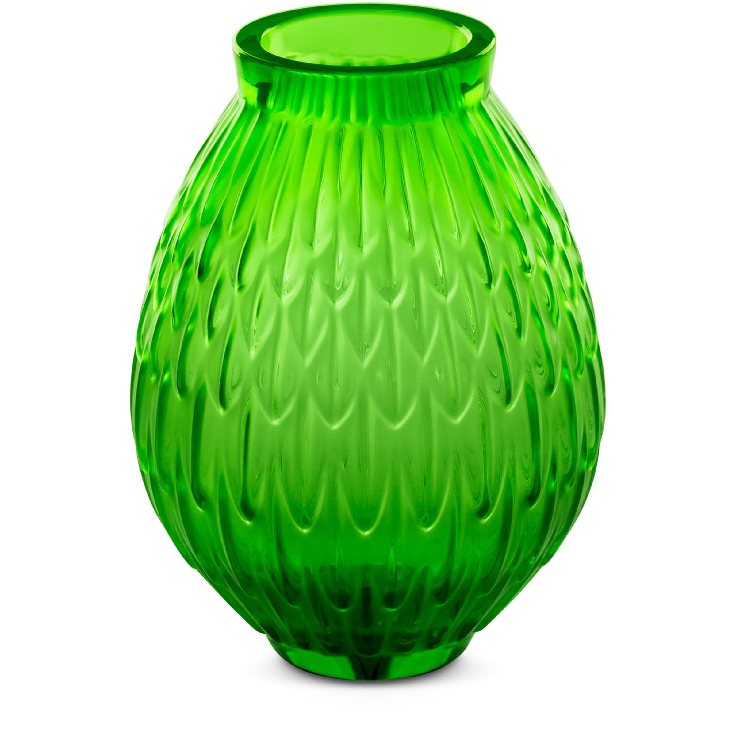 Lalique Small Crystal Plumes Vase (15cm)