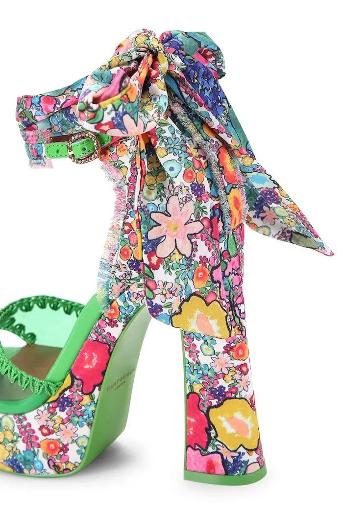 Kurt Geiger London Vinyl Tie Platform Kalın Topuklu Sandalet