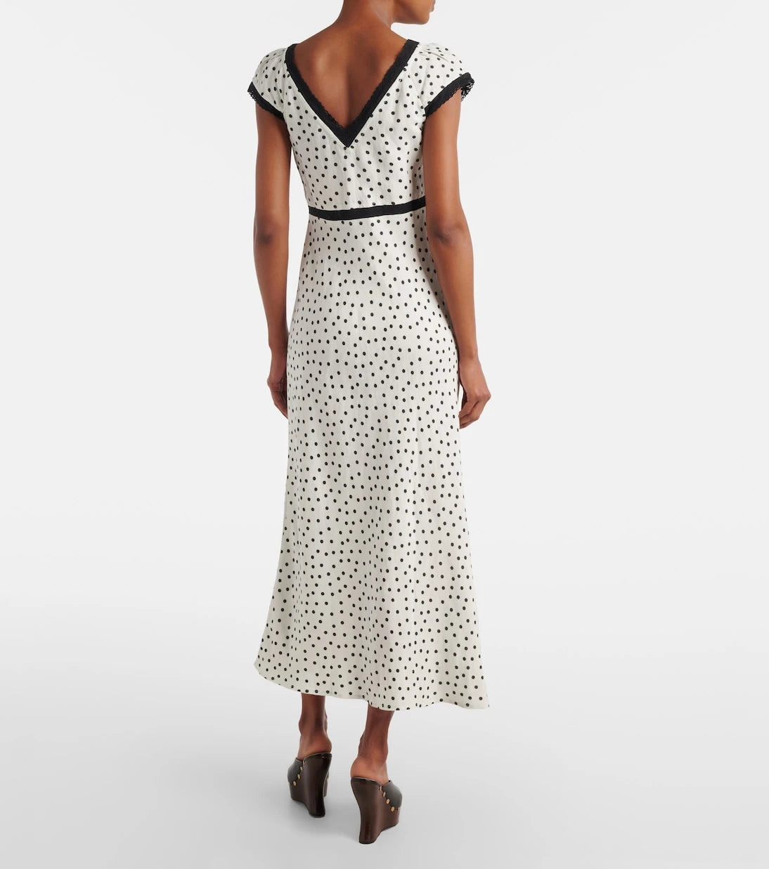 Rixo - Iggy polka-dot linen-blend maxi dress