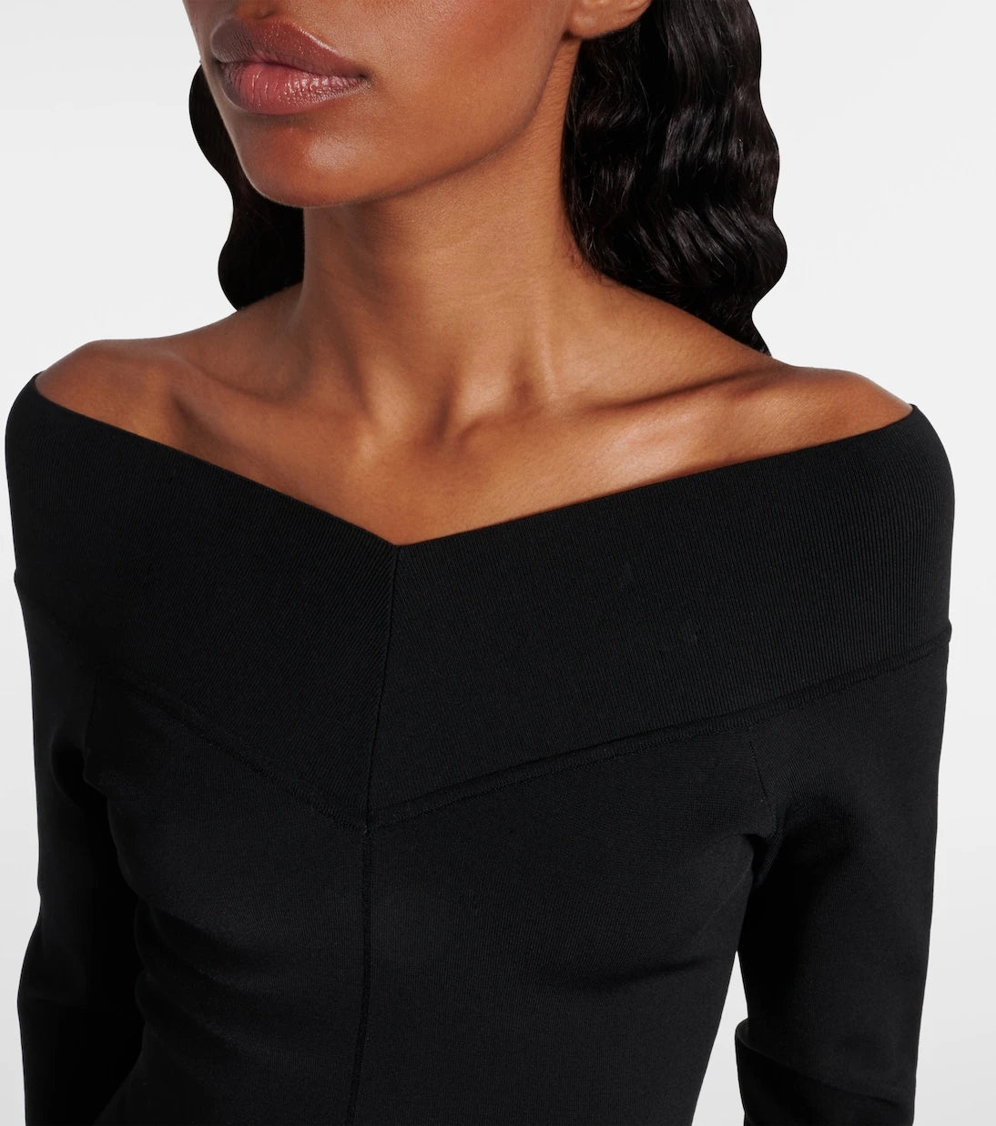 Stella McCartney - Off-shoulder jersey midi dress