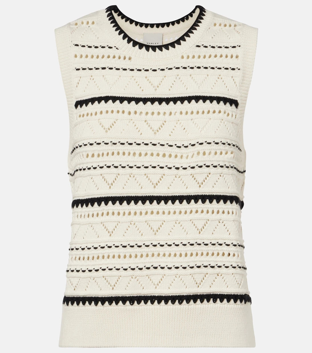 Varley - Athena pointelle cotton sweater vest