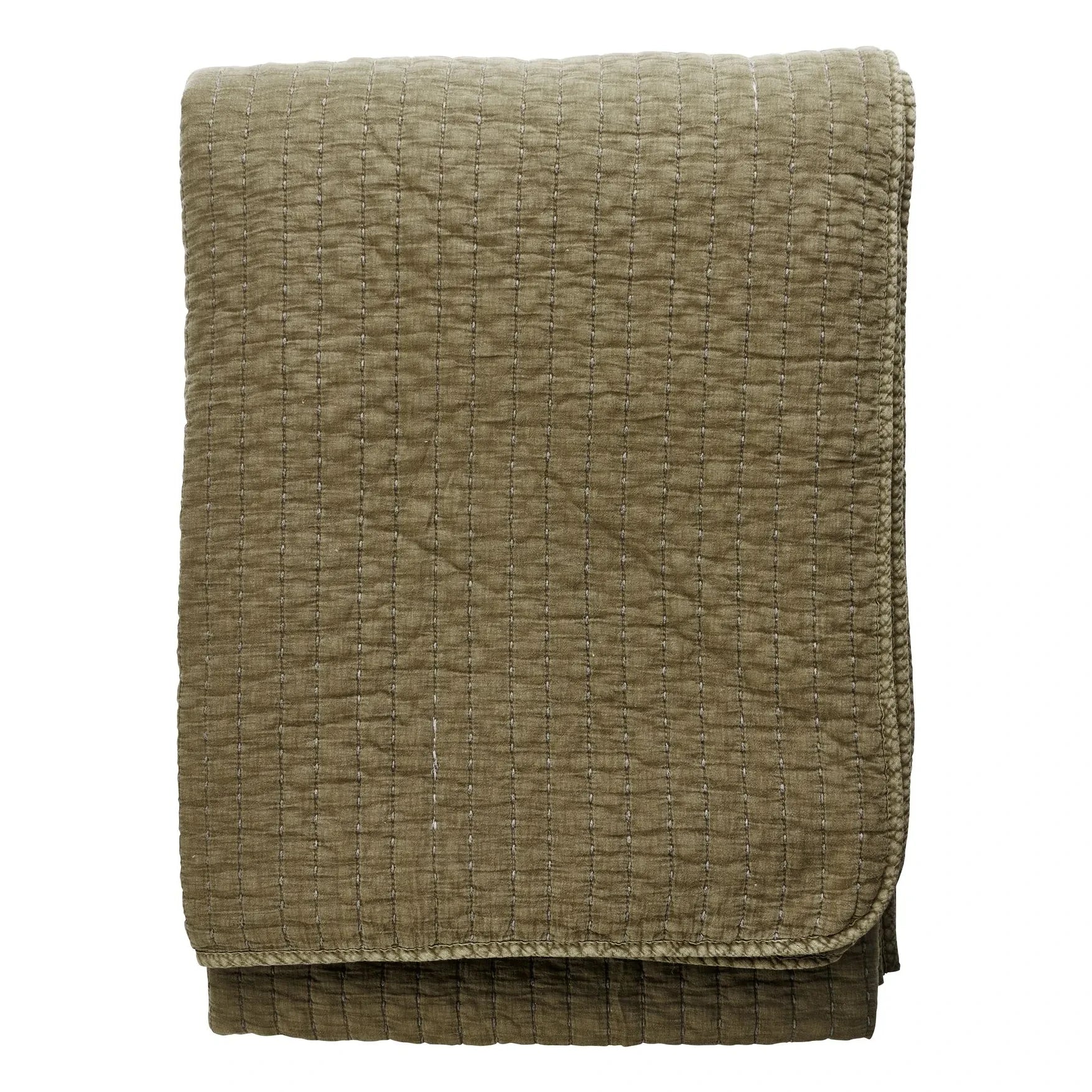 Madam Stoltz - Quilted cotton bedspread | Green