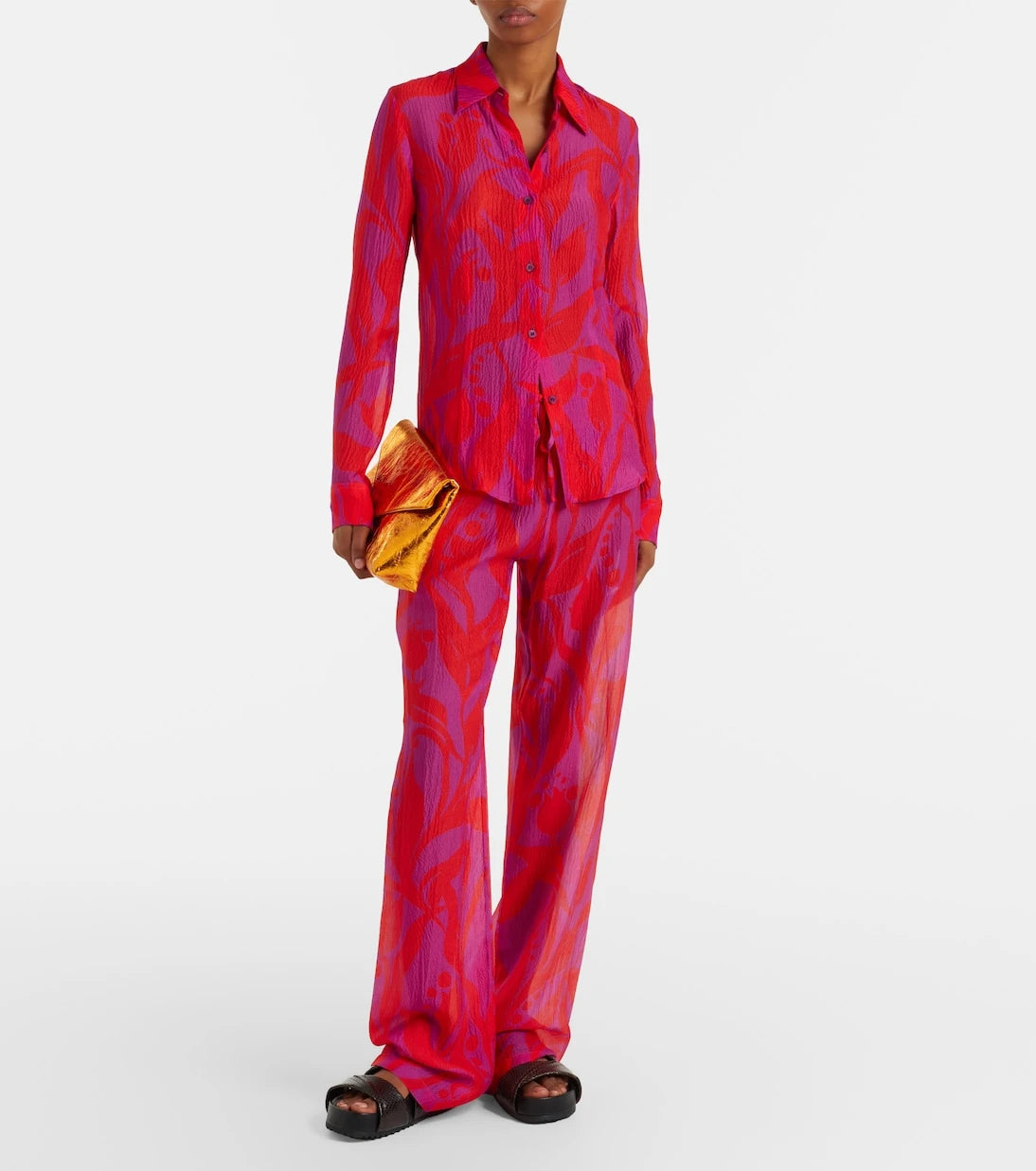 Dries Van Noten - Pachas silk straight pants