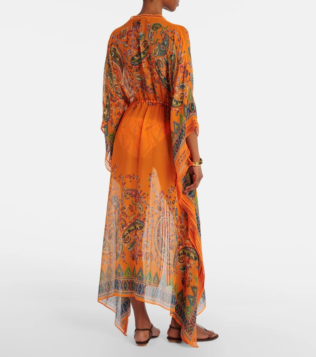 Etro - Embroidered semi-sheer beach cover-up
