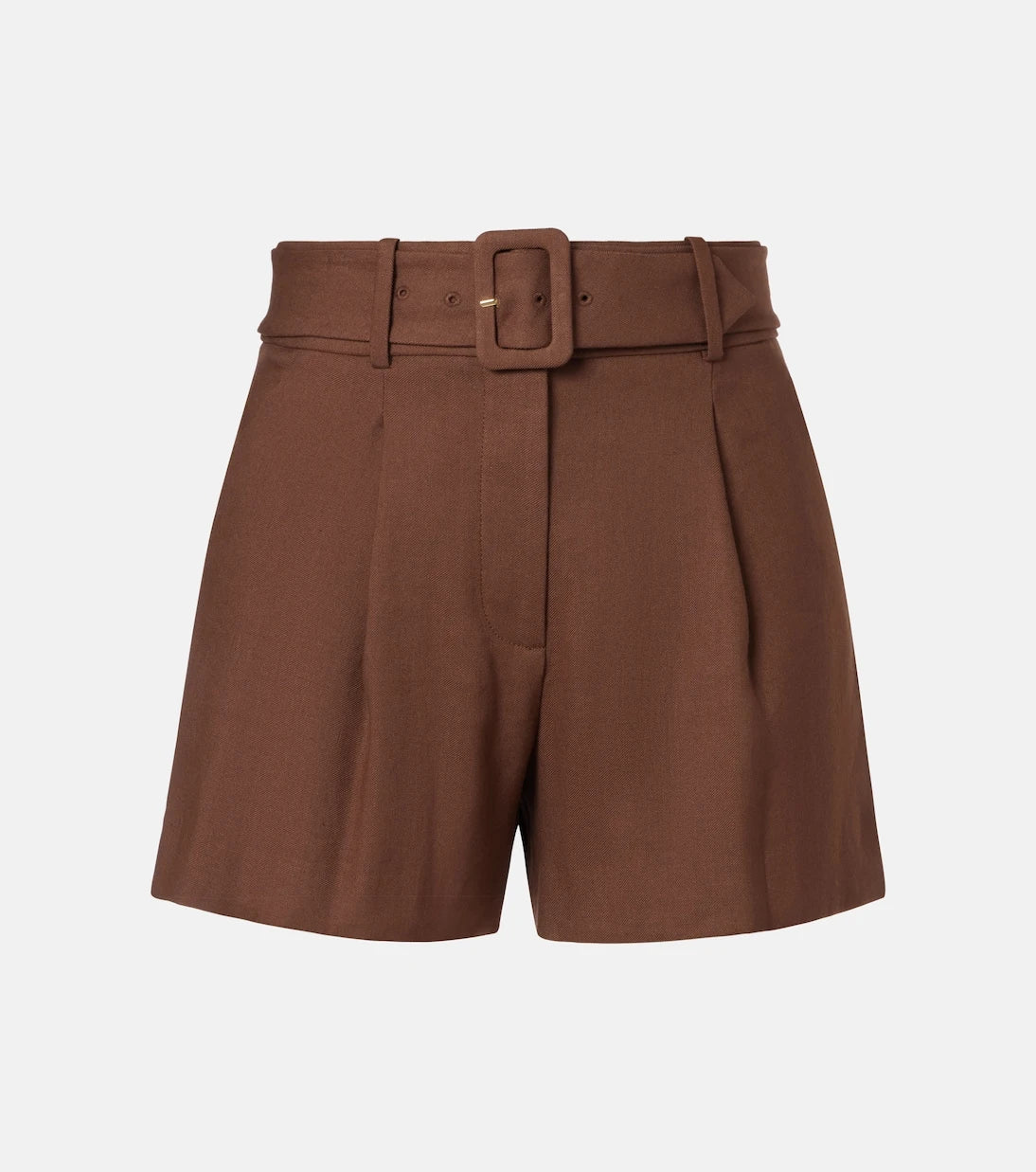 Veronica Beard - Piper belted linen-blend shorts