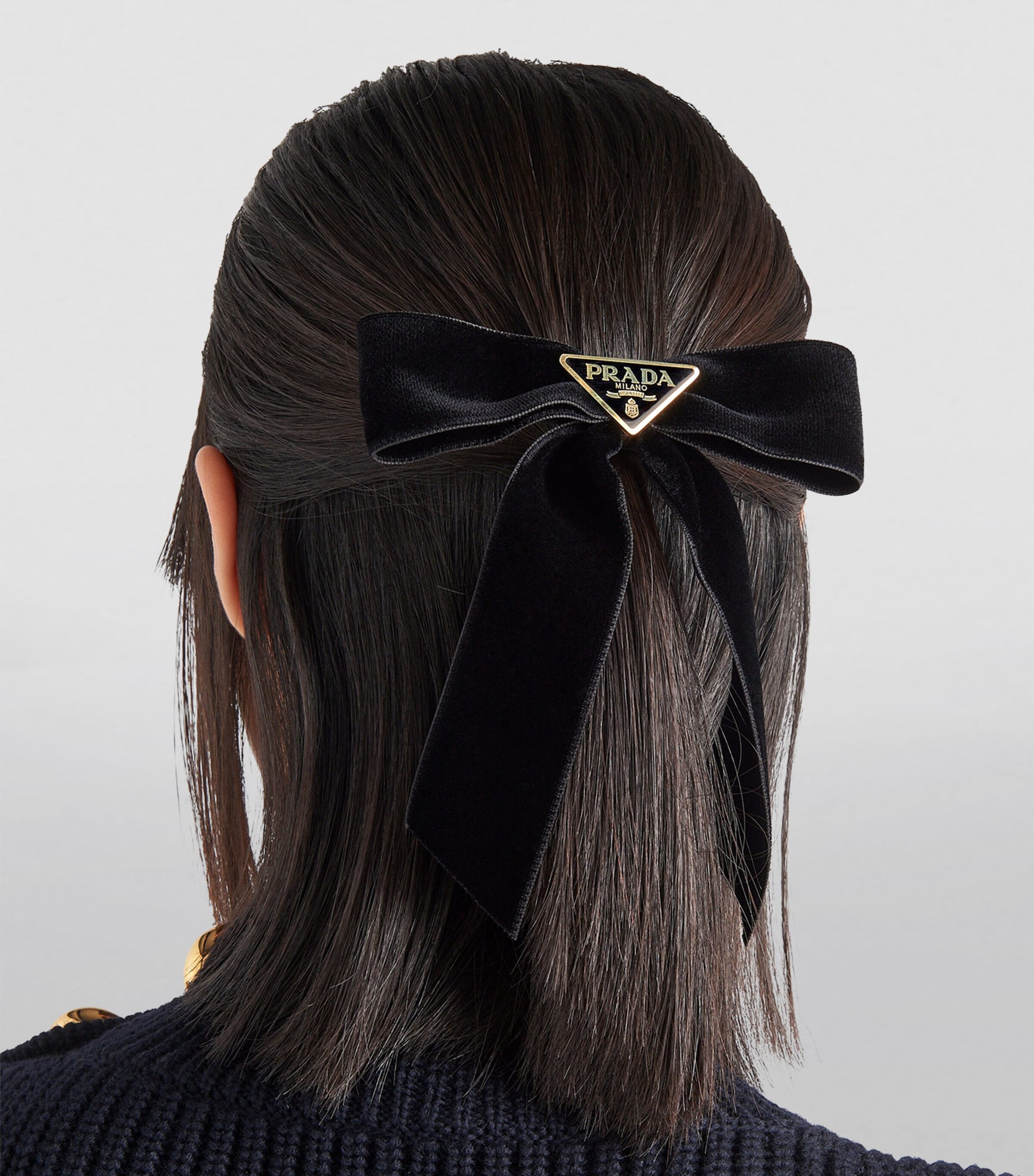 Black Velvet Bow Hair Clip