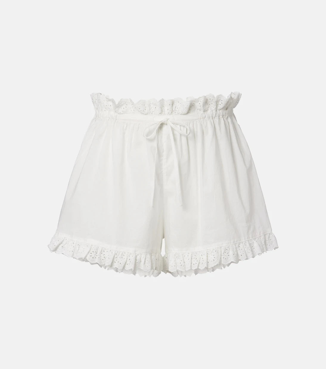 Poupette St Barth - Cory pointelle cotton shorts