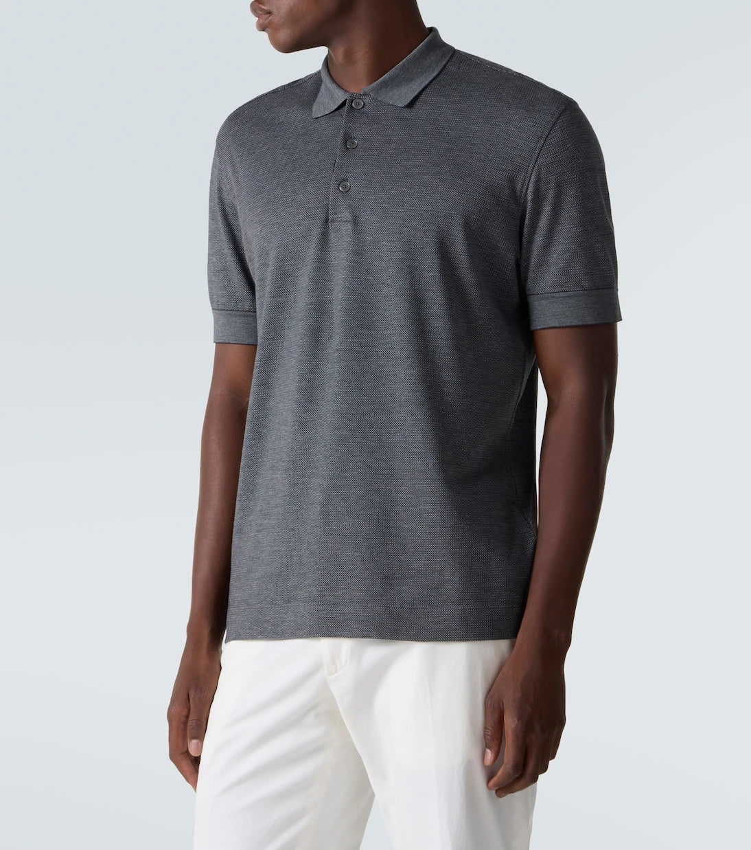 Zegna - Cotton and silk piqué polo shirt