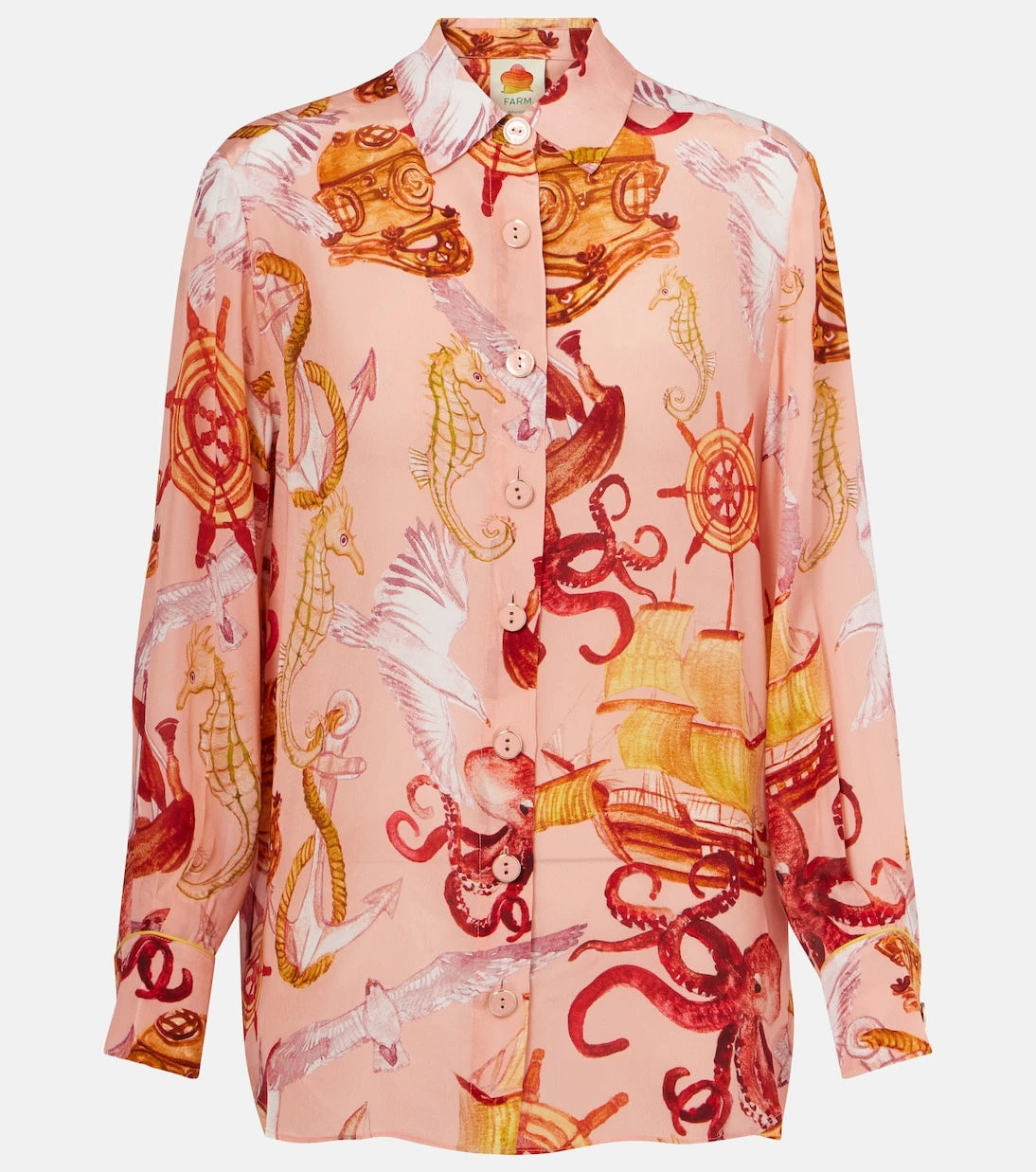 Farm Rio - Nautical Wonder printed shirt