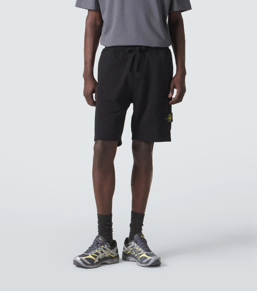 Stone Island - Compass cotton shorts