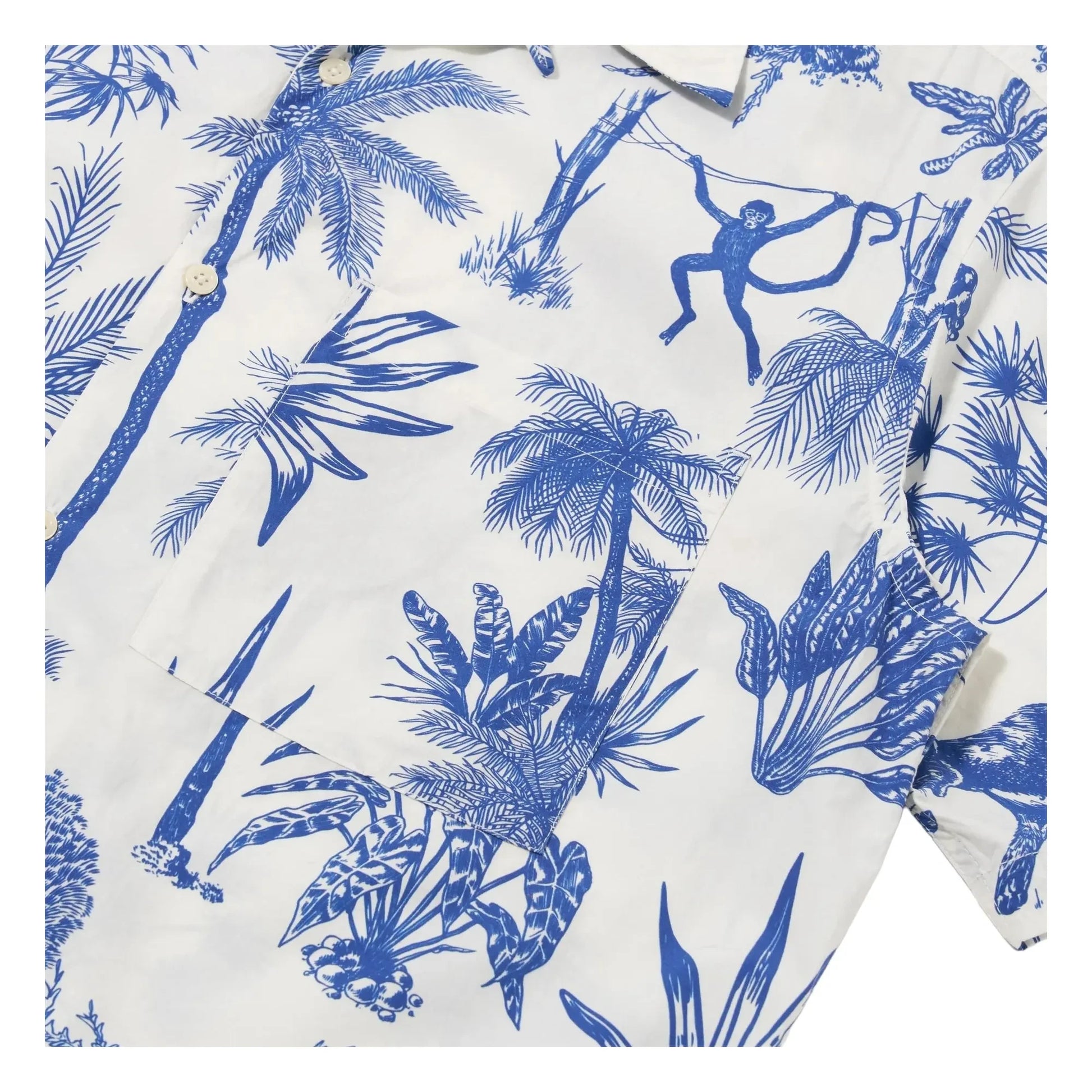 Universal Works - Camp Jungle Toile shirt  | White