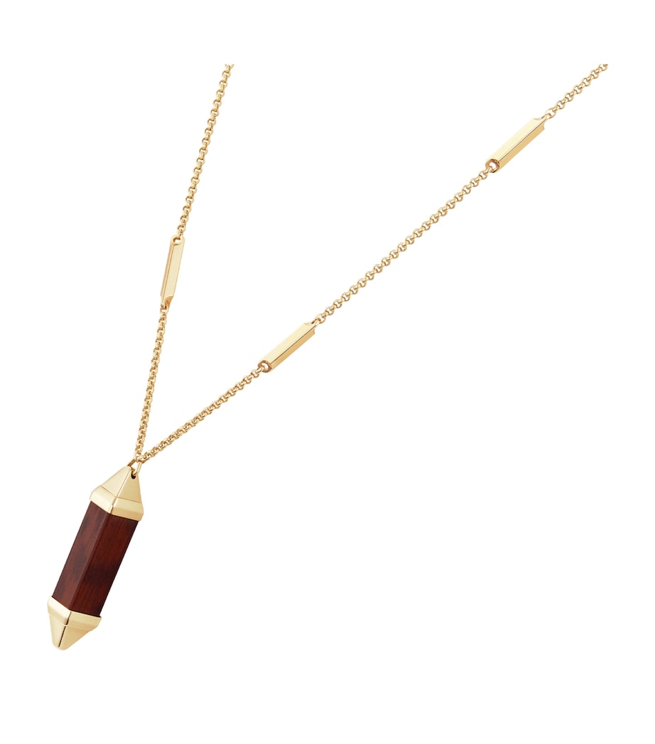 Yellow Gold and Snakewood Les Berlingots de Cartier Necklace