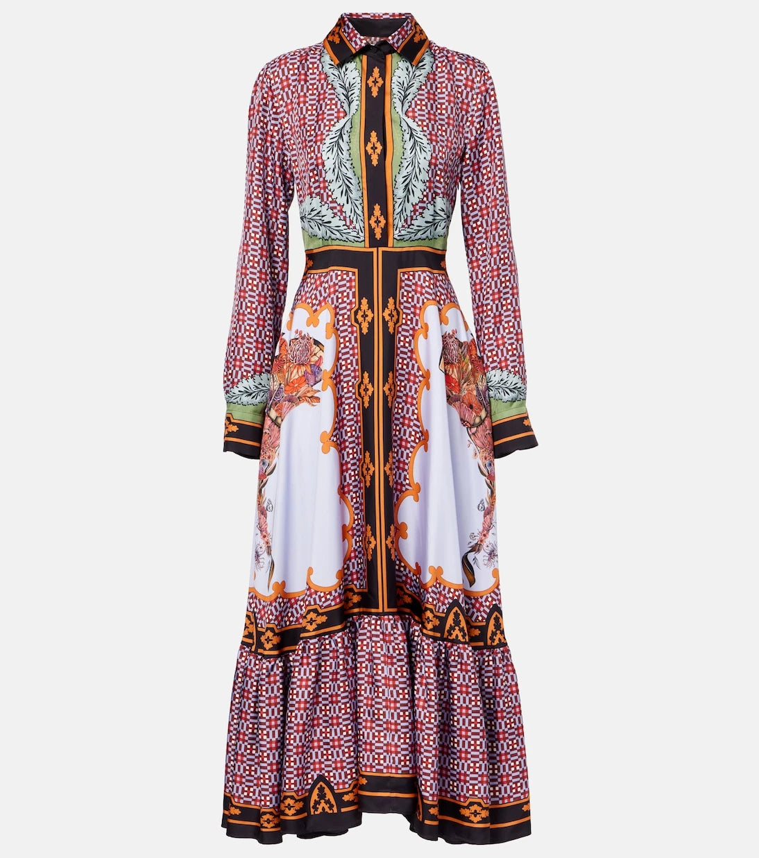 La DoubleJ - San Pietro printed silk maxi dress