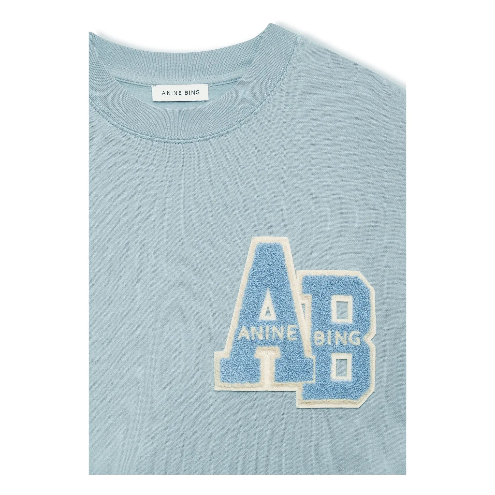 Anine Bing - Oversize Miles Letterman sweatshirt | Light Blue