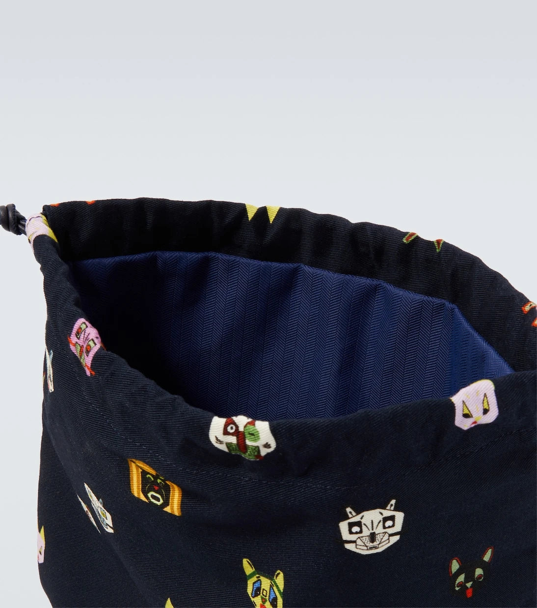 Loewe - x Louis Wain leather-trimmed cotton pouch