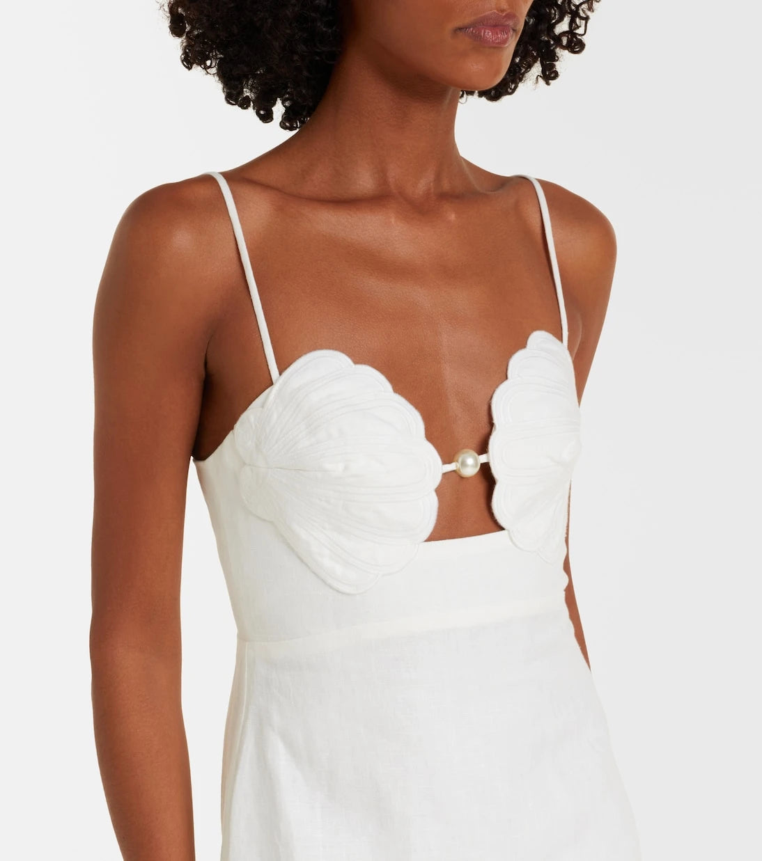 Farm Rio - Embellished linen midi dress