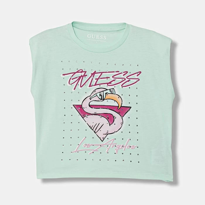 Guess Топ Детски памучен
