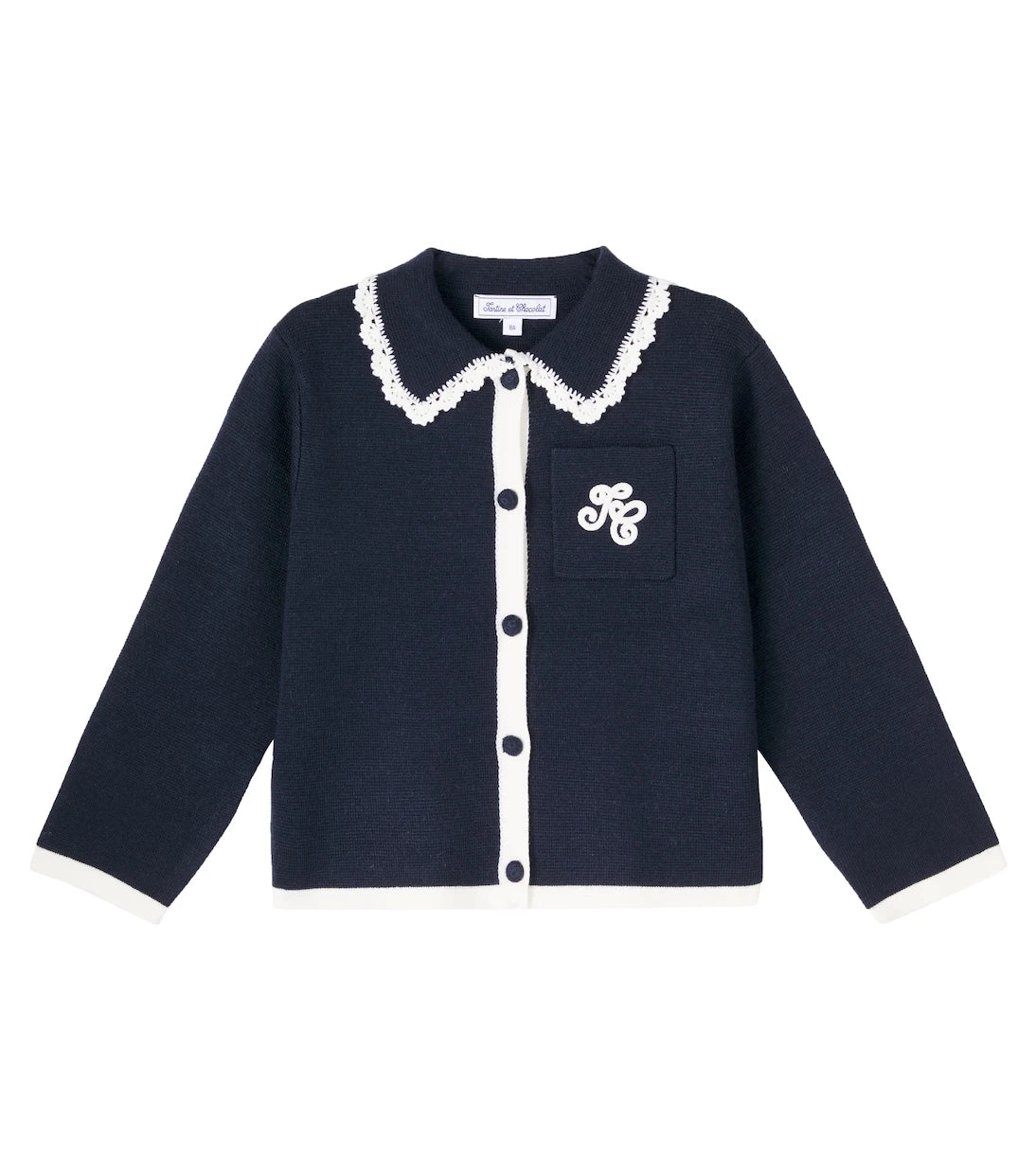 Tartine et Chocolat - Embroidered wool-blend cardigan