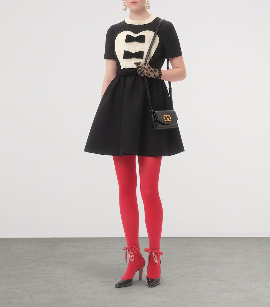 Valentino Garavani Black Small Leather Vain Clutch Bag