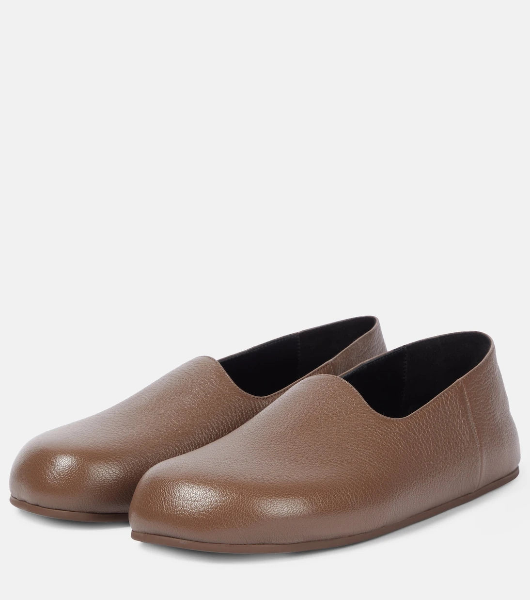 The Row - Hugh leather slip-on shoes