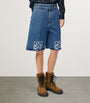 Blue Denim Anagram Shorts
