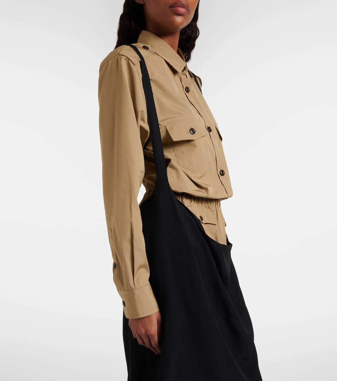 Prada - Crêpe midi skirt