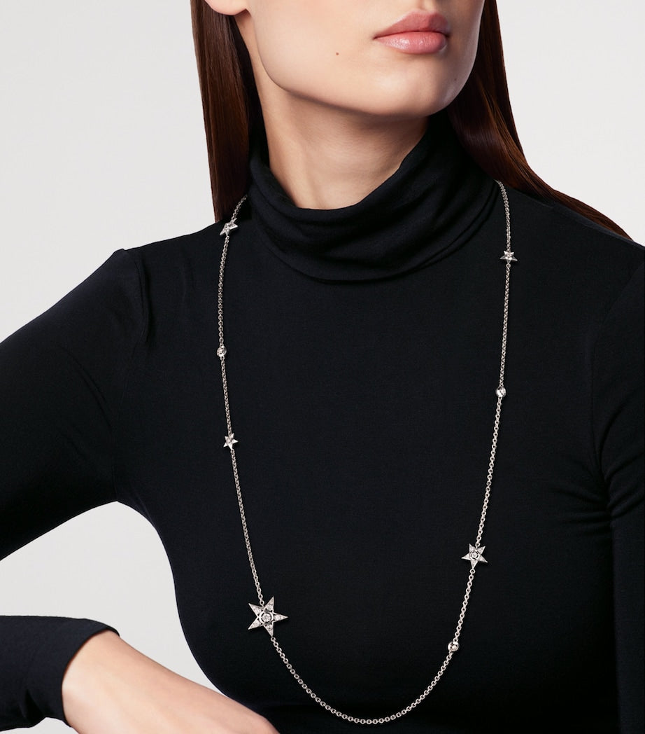 White Gold and Diamond Les Infinis de Comète Long Necklace