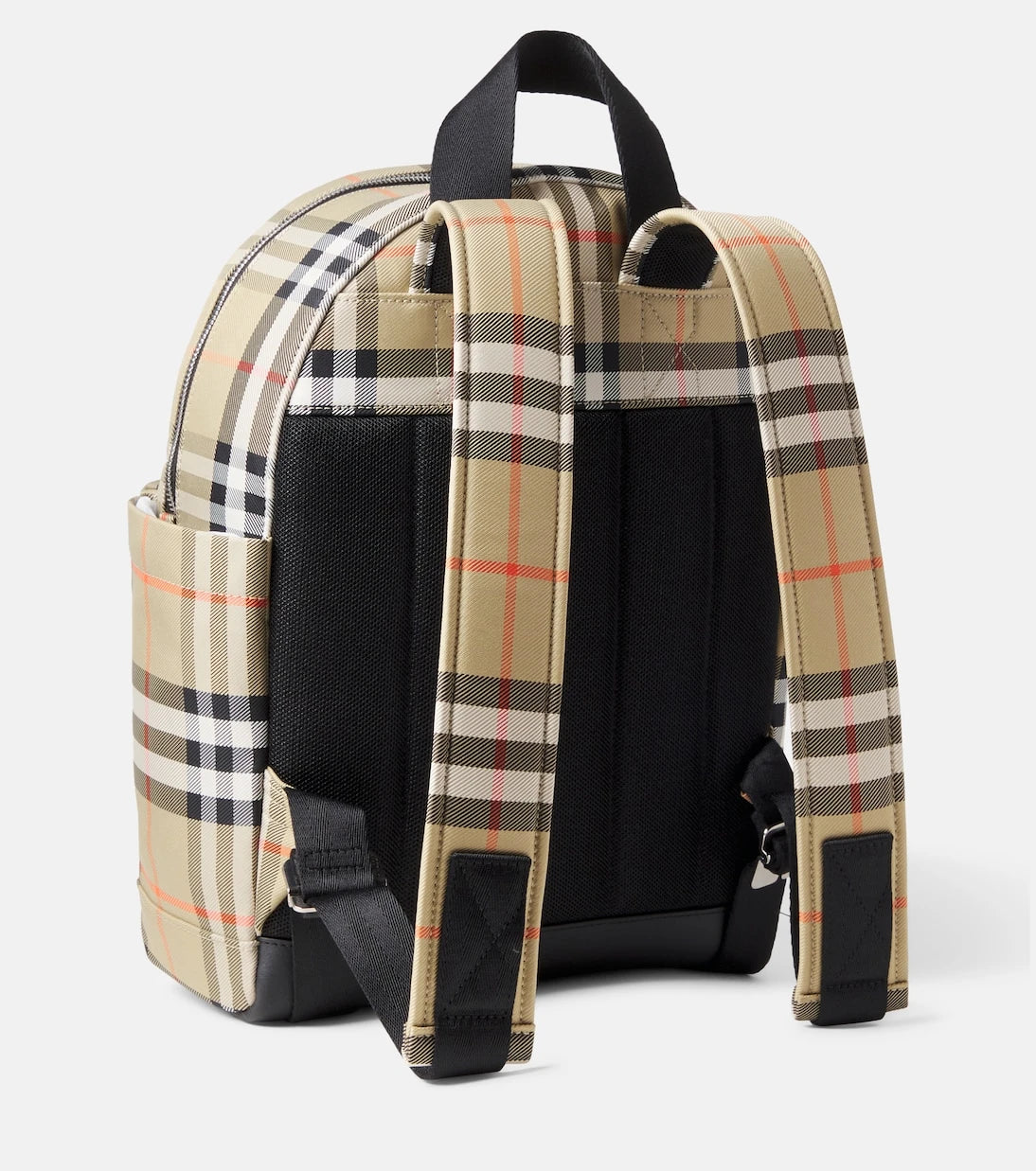 Burberry Kids - Burberry Check leather-trimmed backpack