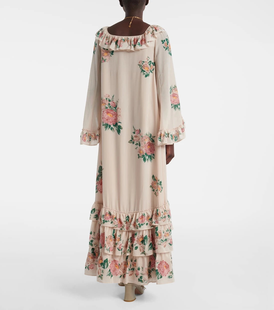 Chloé - Floral silk crêpe de chine maxi dress
